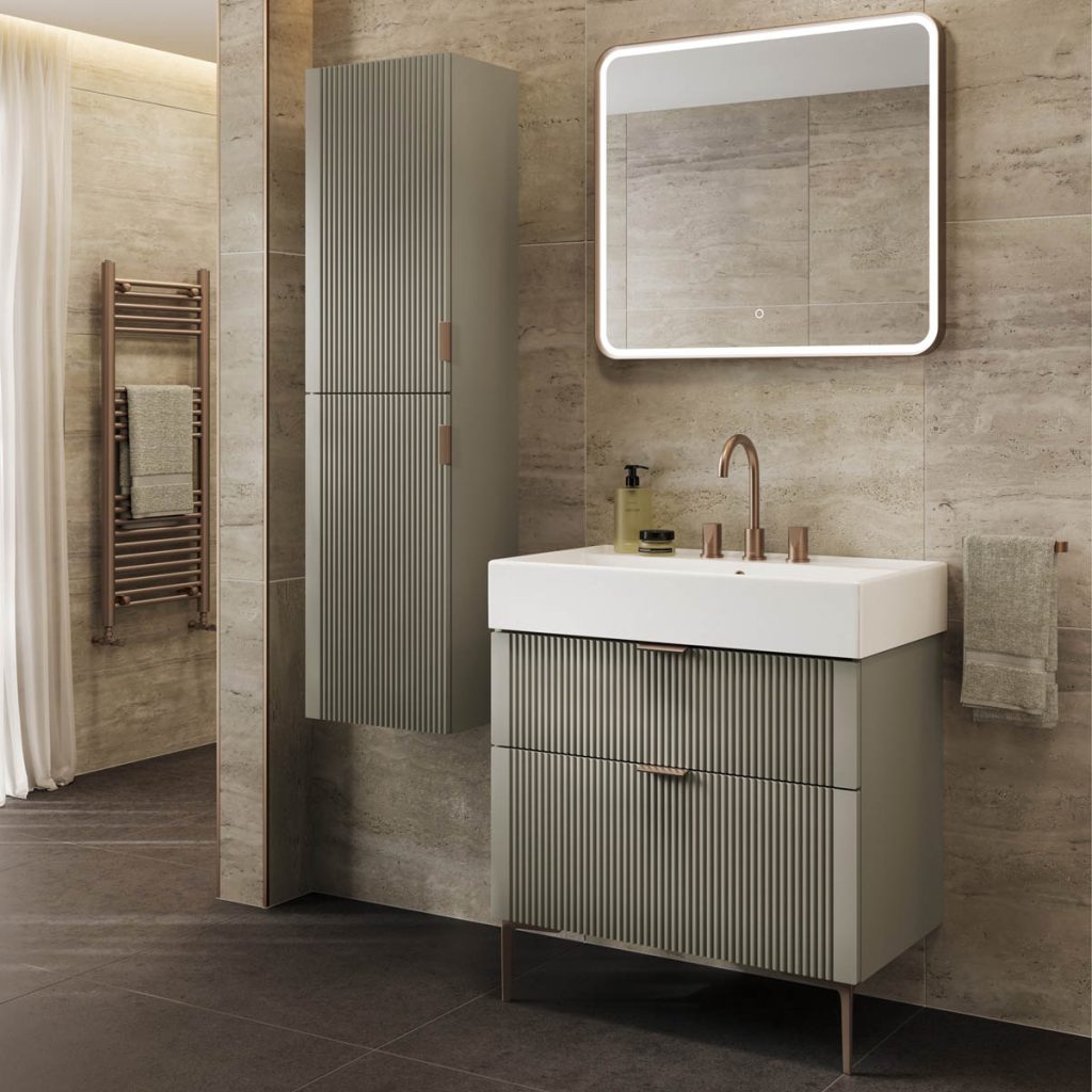 Modern bathroom installation groove set